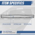 Auto Dynasty 3d Led Bar High Mount Clear 3rd Third Tail Brake Light Rear Center Parking Lamp Compatible With Chevy Corvette