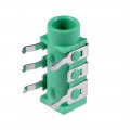 Uxcell 100pcs Pcb Mount 3 5mm 5 Pin Socket Headphone Stereo Jack Connector For Audio Video Green Pj-313b