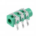 Uxcell 100pcs Pcb Mount 3 5mm 5 Pin Socket Headphone Stereo Jack Connector For Audio Video Green Pj-313b