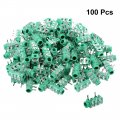 Uxcell 100pcs Pcb Mount 3 5mm 5 Pin Socket Headphone Stereo Jack Connector For Audio Video Green Pj-313b