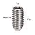 Uxcell Ball Point Set Screws M6 X 12mm 304 Stainless Steel Metric Spring Hex Socket Screw 20pcs