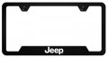 Au-tomotive Gold Inc Officially Licensed Uv Print Logo On Black Polycarbonate Notched License Plate Frame For Jeep