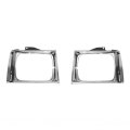 Headlight Bezel Pair For 1990 Chevy Blazer Chrome Driver And Passenger Side Gm2512121 Gm2513121 15591585 15591586 905-95l 