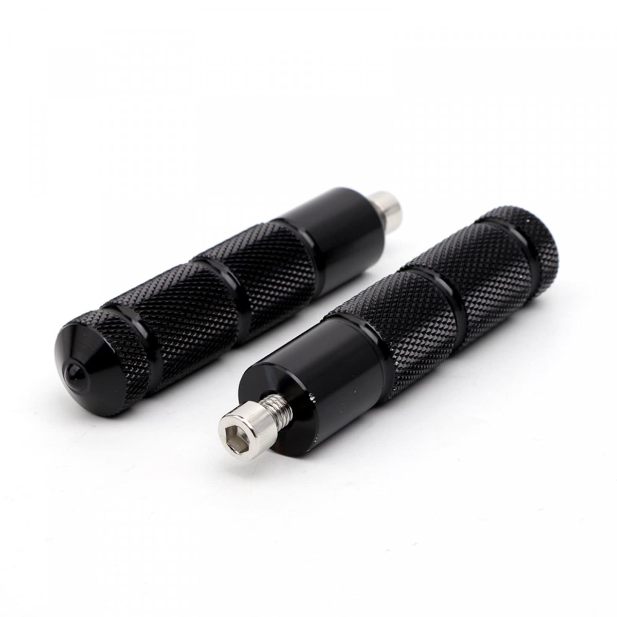 Black Cnc Aluminum Foot Pegs M8 Footrest For Honda Grom Msx125 Universal Motorcycle Bicycle Atv Scooter 8mm Mount Hole M8x1 25