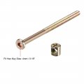 Uxcell M6 X 100mm Furniture Bolts Nut Set Hex Socket Screw With Barrel Nuts Phillips-slotted Zinc Plated Half Thread 10 Sets