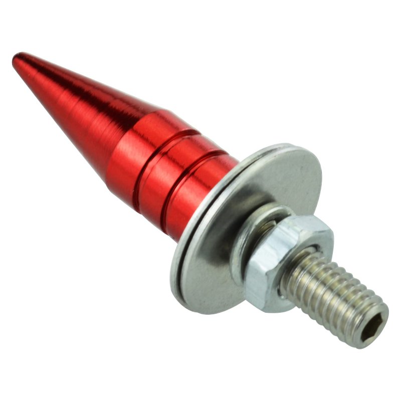 Abfer Spike License Plate Fasteners Bolt Car 4pcs Anti Theft Screws Frame Kit Fit For Most Vehicle Motorcycles Trucks Red