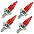 Abfer Spike License Plate Fasteners Bolt Car 4pcs Anti Theft Screws Frame Kit Fit For Most Vehicle Motorcycles Trucks Red 