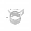 Uxcell Spring Band Type Clamp 15mm Inner Dia Fit 15 5-16 2mm Od Hose Fuel Line Silicone Tube Clips Silver Manganese Steel 10pcs