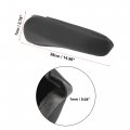 X Autohaux Pair Car Front Seat Armrest Cover Microfiber Leather Black With Line For Toyota Sienna 2005-2010