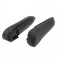 X Autohaux Pair Car Front Seat Armrest Cover Microfiber Leather Black With Line For Toyota Sienna 2005-2010