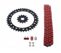 Red O Ring Chain Sprocket Black 13 40 98l 1989-2004 Fits Yamaha Yfm350 Warrior 350