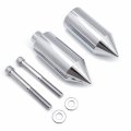 Httmt- Chrome Spike Frame Slider Crash Protector Compatible With 2007-2008 Gsxr 1000 P N Mt290-039-cd