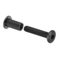 15 Sets Screw Post Male M6x30mm Carbon Steel Rivets Female M6x15mm Hex Drive Binding Screws Belt Buckle Bolts Leather Fastener 
