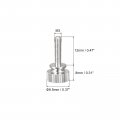 Uxcell Knurled Thumb Screws M3x12mm Brass Shoulder Bolts Grip Knobs Fasteners Nickel Plated 8pcs