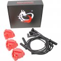 Dragon Fire Performance 3pcs Ignition Coil Pack Plug Wire Set Tune Up Kit Compatible With Buick Chevrolet Oldsmobile Pontiac V6