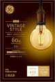 Ge Lighting Vintage Style Led Globe Bulb 5 Watts 60 Watt Equivalent Warm Candle Light Amber Glass Medium Base Dimmable 1 Pack