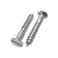 10 X 1 25 In Aluminum Flat Head Slotted Wood Screws Pack Of 12 