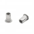 Uxcell 10pcs 304 Stainless Steel 1 4-20 Unc Car Flat Head Rivet Nut Insert