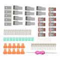 10 Sets Dt 2 Pin Connector Kit With Tool 16 Gauge Stamped Terminals Fits 14 To 18 Awg Cables Ip67 Waterproof Electrical For