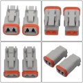 10 Sets Dt 2 Pin Connector Kit With Tool 16 Gauge Stamped Terminals Fits 14 To 18 Awg Cables Ip67 Waterproof Electrical For
