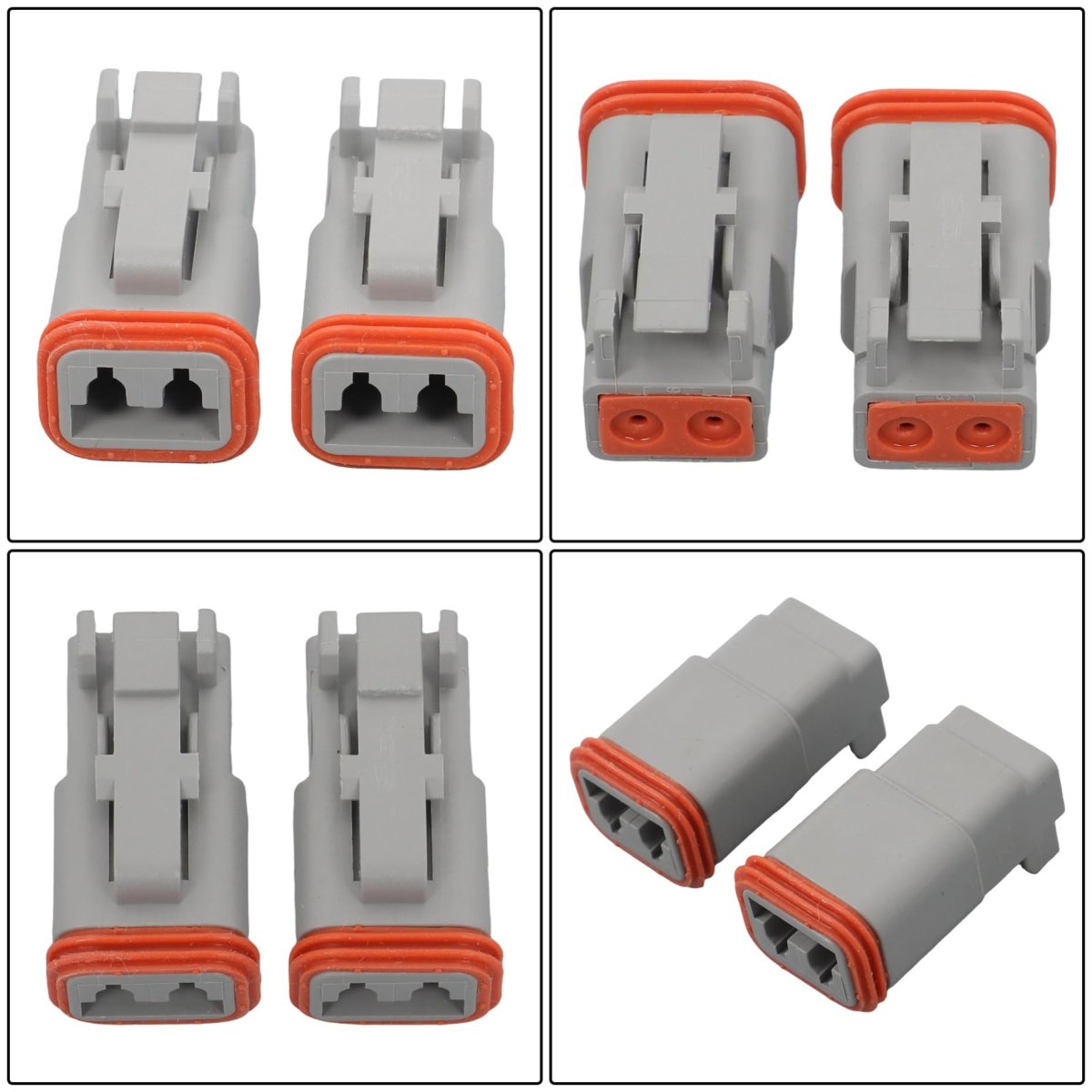 10 Sets Dt 2 Pin Connector Kit With Tool 16 Gauge Stamped Terminals Fits 14 To 18 Awg Cables Ip67 Waterproof Electrical For