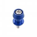 X Autohaux 1 Pair 10mm M10x1 5 Blue Aluminum Alloy Motorcycle Swing Arm Spools Sliders Stand For Kawasaki
