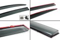Black Trim Clip On Window Visor Rain Guard Deflector With Tape Compatible 2013-2017 9th Gen Honda Accord 4 Door Sedan