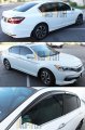Black Trim Clip On Window Visor Rain Guard Deflector With Tape Compatible 2013-2017 9th Gen Honda Accord 4 Door Sedan