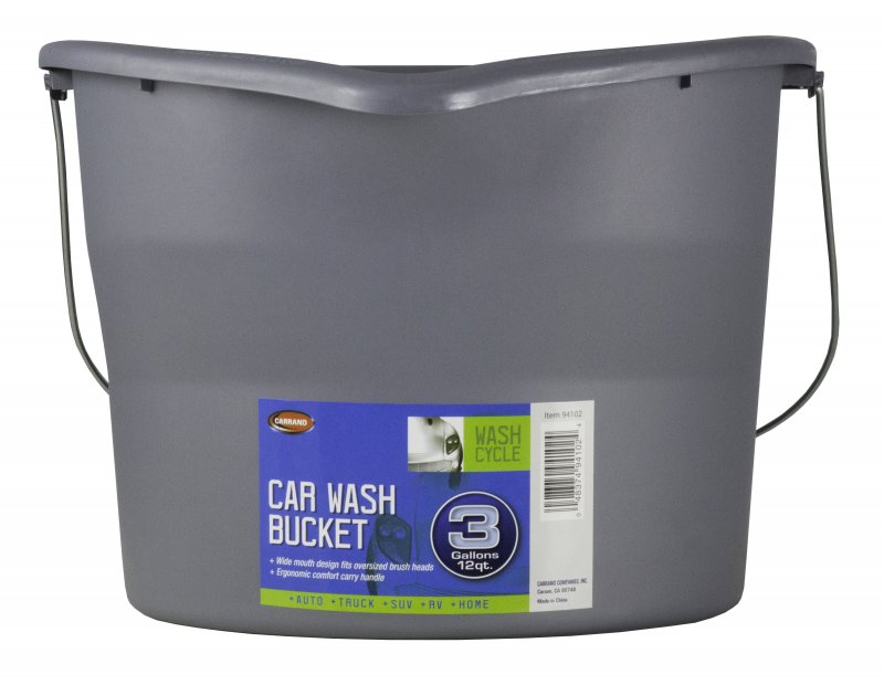 Carrand 94102 Car Wash Bucket 3 Gallon Capacity Gray
