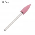 Uxcell 12pcs 180 Grits Abrasive Mounted Stone 2 35mm Shank 1 4 6mm Dia Pointed Point Heads Grinding And Polishing Wheels For