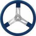 Quickcar Racing Products 68-0022 Mount Steering Wheel With Blue Rubber Grip 