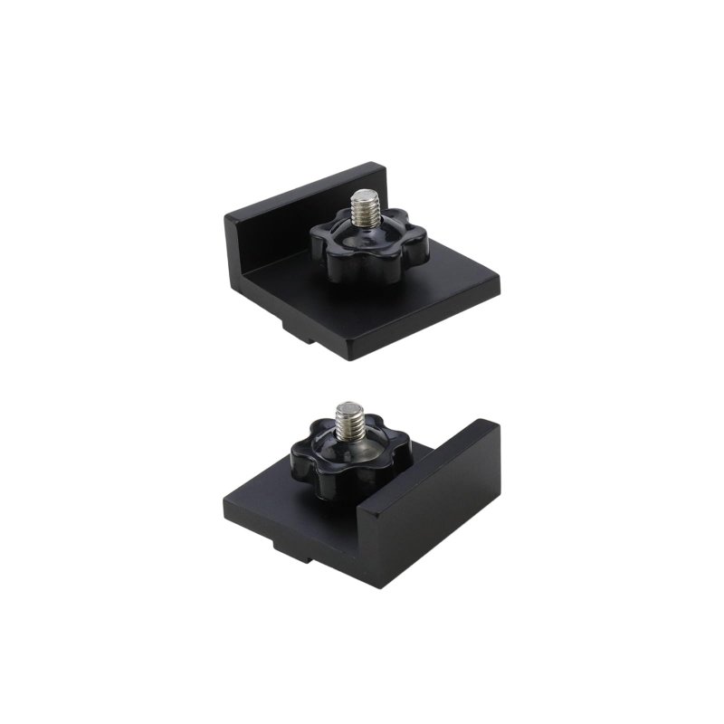 Tsnamay 4pcs Black Short Stop With Knobs T Track Block For T-track Woodworking Sanding And Routing