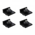 Tsnamay 4pcs Black Short Stop With Knobs T Track Block For T-track Woodworking Sanding And Routing 