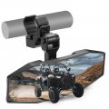Utv Center Mirror Adjustable Aluminum Clamp Rear View Mirrors Fits 1 5 -2 Roll Cage And For Polaris Ranger Polaris Rzr Pioneer 