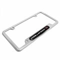 Ipick Image For Dodge Challenger Real Carbon Fiber Nameplate Chrome Stainless Steel License Plate Frame