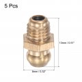 Uxcell Brass Straight Grease Fitting 1 4 -28 Thread 8mm Width Hydraulic Accessories 5pcs