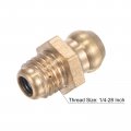 Uxcell Brass Straight Grease Fitting 1 4 -28 Thread 8mm Width Hydraulic Accessories 5pcs