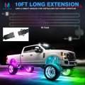 Mictuning 10ft 3 Pin Rock Light Extension Wire Cable Cord Only For Y1 Rgb Ic Led Lights Connection 2 Pack