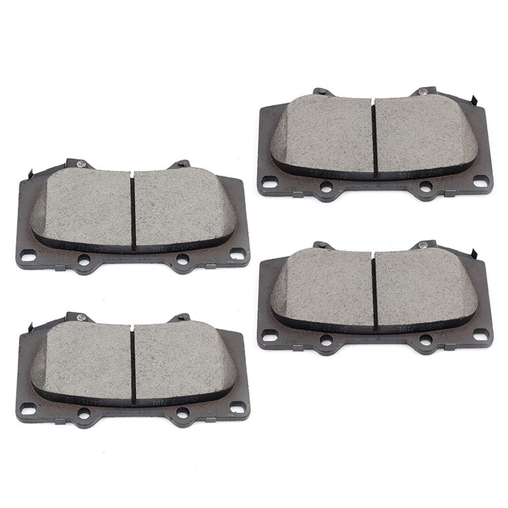Front D976 Ceramic Disc Brake Pad Set With Hardware For Toyota Tacoma Tundra 4runner Sequoia And Lexus Gx470 Gx460 Fj Cruiser