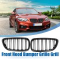 Front Hood Bumper Grille For Bmw 228i Xdrive 230i F22 No 51137295524 51137295523 Kidney Grill Double Slat Black Pair
