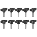10pcs Clamping Screw Knob M6 X 30mm Metric Carbon Steel T Shaped Thumb Screws Handle For Quick Remove Hand Tightening 