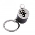 Creative Auto Part Model Gear Box Shifter Keychain Mini Car Shift Stick Knob Gearbox Metal Chain Key Ring For Men Black 
