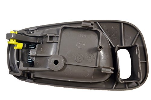 Pt Auto Warehouse To-2542g-lh Inside Interior Inner Door Handle Gray With Power Lock Hole Driver Side