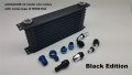 Autobahn88 Aluminum Anodized Hose End Push-on Fitting For Oil Cooler With M22x1 5 Port Straight An10 Black Clamp