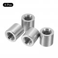Uxcell 4pcs M12 Round Connector Nuts 304 Stainless Steel Coupling 20mm 0 8 Length Sleeve Rod Bar Stud Nut For Bracket