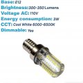 Hqrp 2-pack E12 Base 64 Smd3014 Led Light Bulbs Ac 110v Cool White Dimmable Compatible With Himalayan Glow Levoit And Windsor
