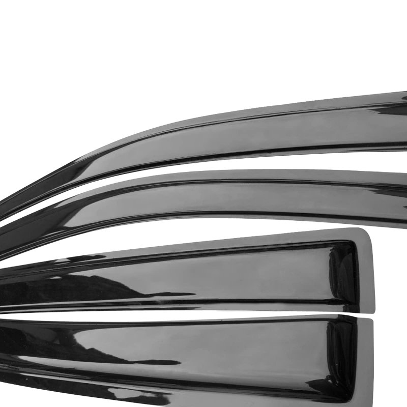 Window Visor For 2004-2016 Nissan Armada Acrylic Unpainted Black Sun Rain Shade Guard Wind Vent Air Deflector By Ikon