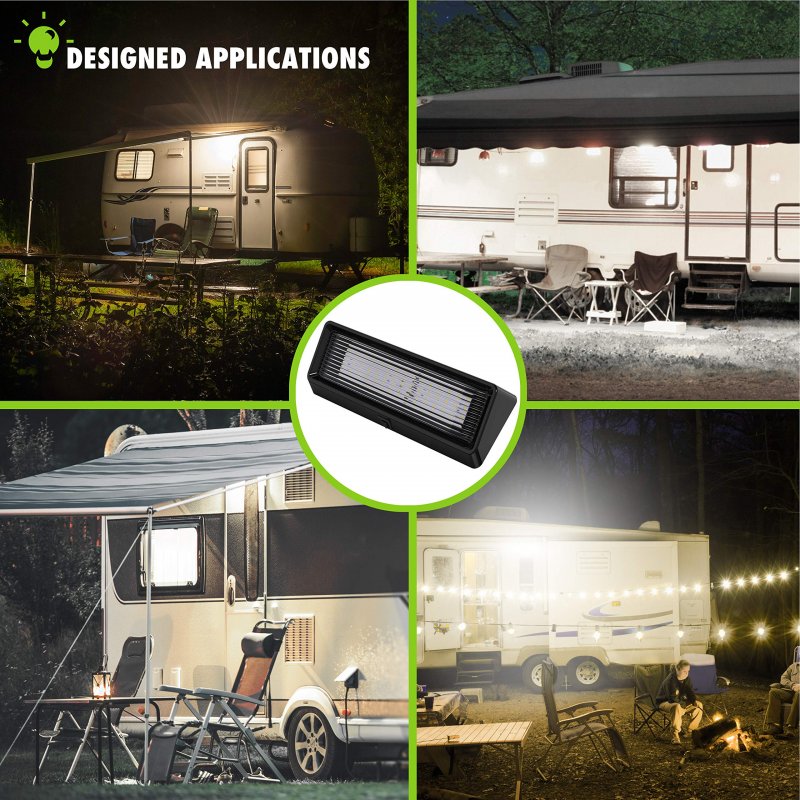 Leisure Led Rv Exterior Porch Utility Light With Switch Xl 12v 650 Lumen Lighting Fixture Replacement For Rvs Trailers Campers