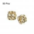 Uxcell Knurled Insert Nuts 50pcs M4x4mm Lx5 5mm Od 3d Printing Brass Threadeds Heat Set Insert Embedment