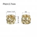 Uxcell Knurled Insert Nuts 50pcs M4x4mm Lx5 5mm Od 3d Printing Brass Threadeds Heat Set Insert Embedment